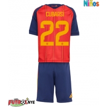 Camiseta España Pau Cubarsi #22 Primera Equipación para niños Mundial 2026 manga corta (+ pantalones cortos)